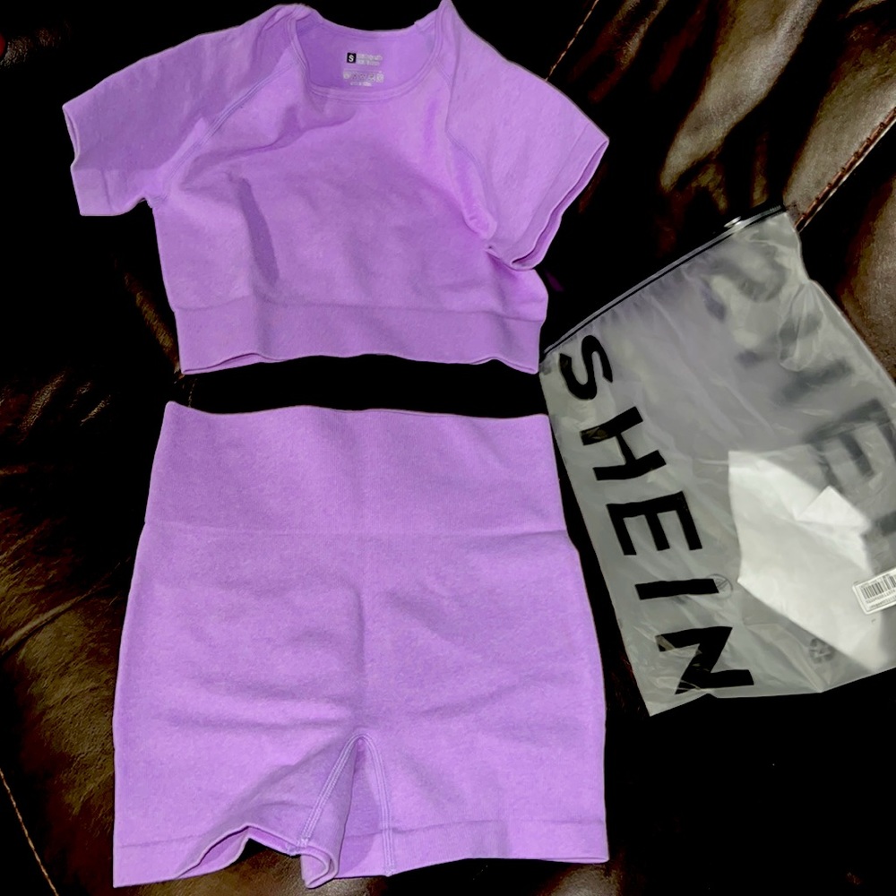 SHEIN Crop top w/ shorts set
